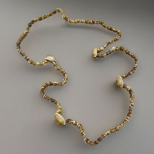 Small Conch Natural Seashell 32in Long Necklace Shells Coastal Jewelry Vtg